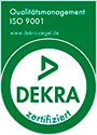 Wir wurden von der DEKRA nach IS0 9001:2015 zertifiziert.